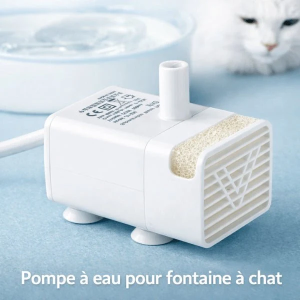 Pompe pour fontaine eau chat - filtrante