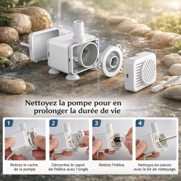 Pompe pour fontaine à chat - automatique LED