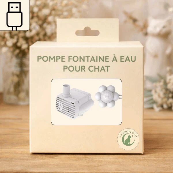 Pompe pour fontaine à eau chat - détecteur mouvement