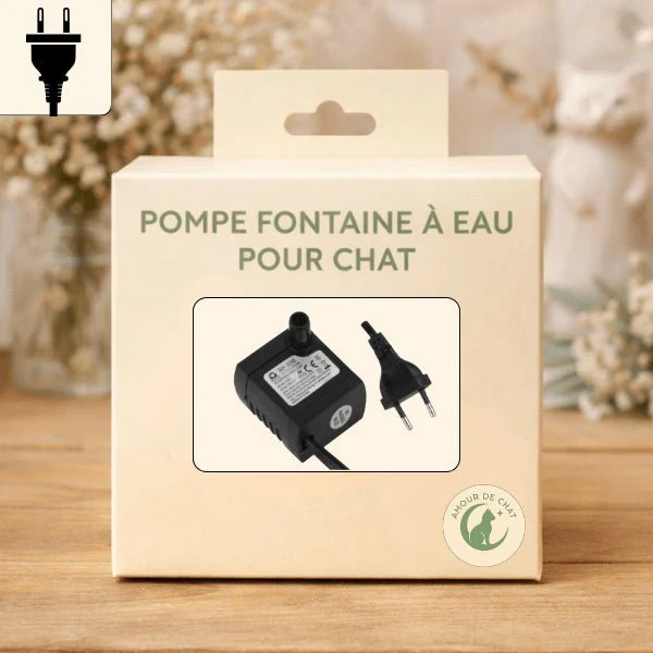 Pompe pour fontaine à eau chat - prise secteur