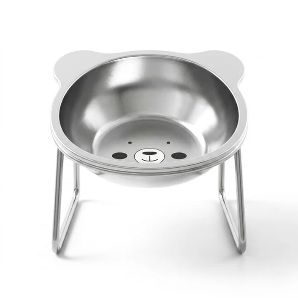 Gamelles pour chat - Inox surélevée tête de chat - Nutrix™