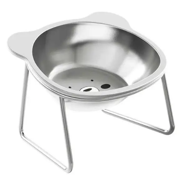 Gamelles pour chat - Inox surélevée tête de chat - Nutrix™