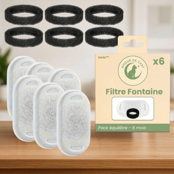 Filtre fontaine chat double - Ionix™ : Haute performance