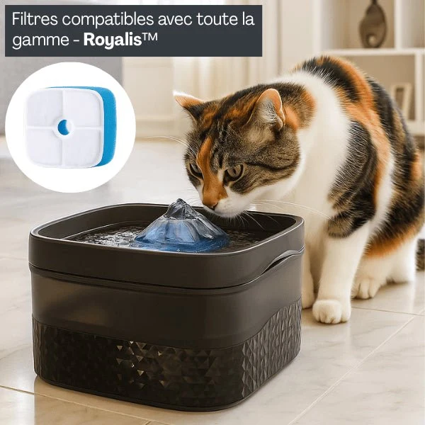 Filtre fontaine chat grande capacité - Royalis™