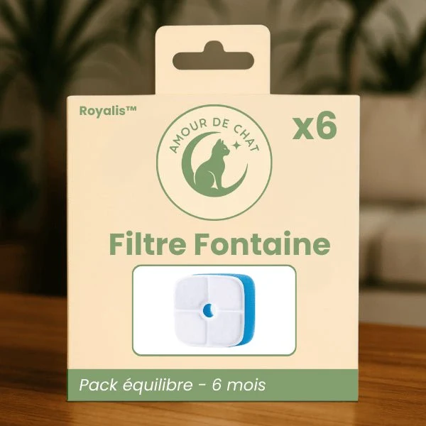 Fontaine a chat - grande capacité XL filtrée & silencieuse - Royalis™