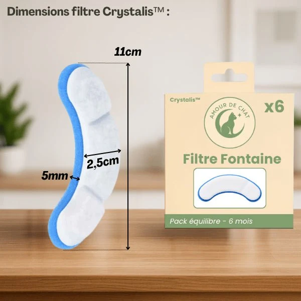 Filtre fontaine chat à robinet - Crystalis™ : Eau cristalline