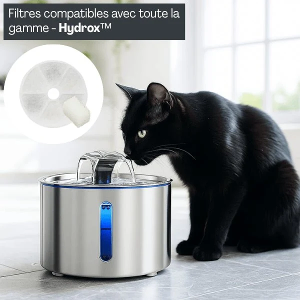 Filtre fontaine a chat - Hydrox™ : Meilleure hygiène