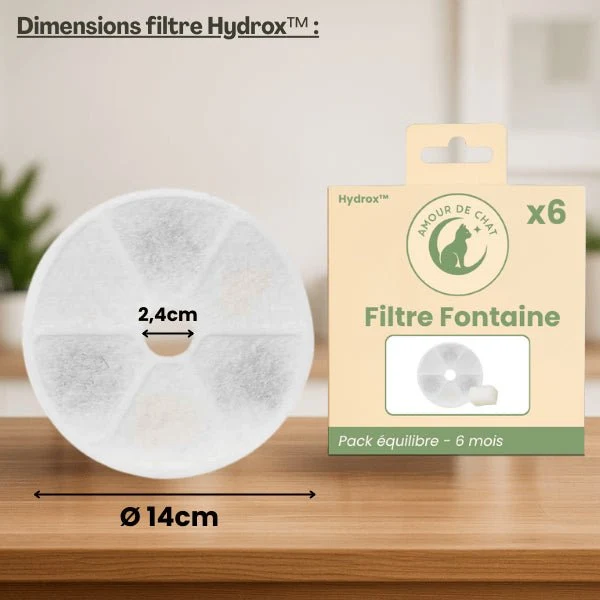 Filtre fontaine a chat - Hydrox™ : Meilleure hygiène