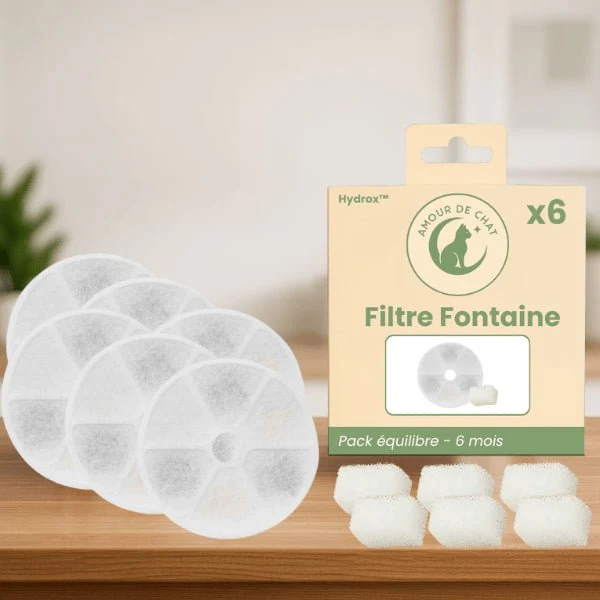 Filtre fontaine a chat - Hydrox™ : Meilleure hygiène