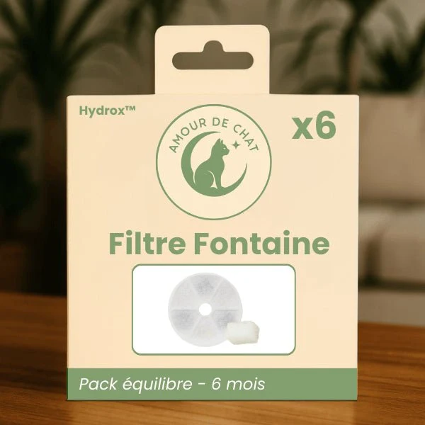 Filtre fontaine a chat - Hydrox™ : Meilleure hygiène