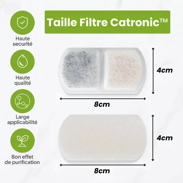 Filtre fontaine à chat - Catronic™ : Multi-filtration