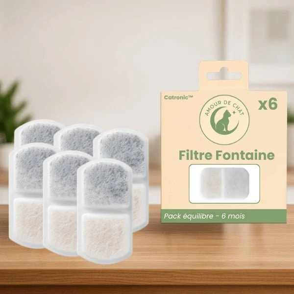 Filtre fontaine à chat - Catronic™ : Multi-filtration