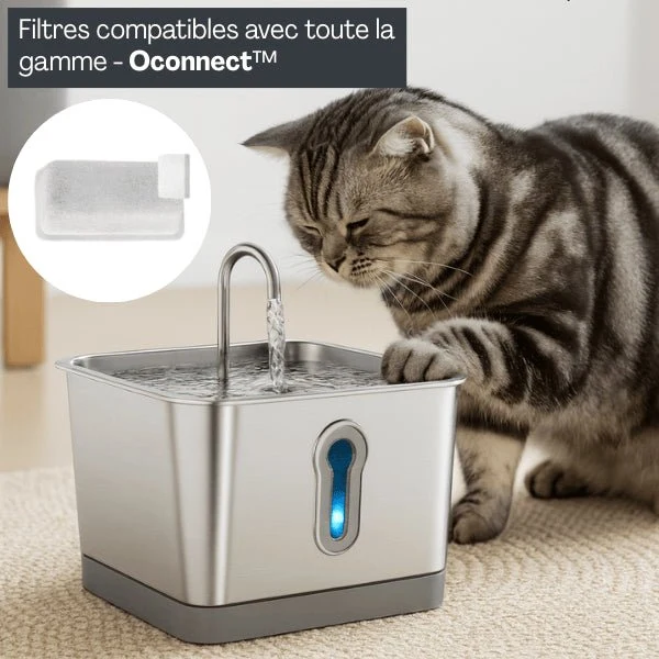Filtre fontaine pour chat - Oconnect™ : Eau naturelle