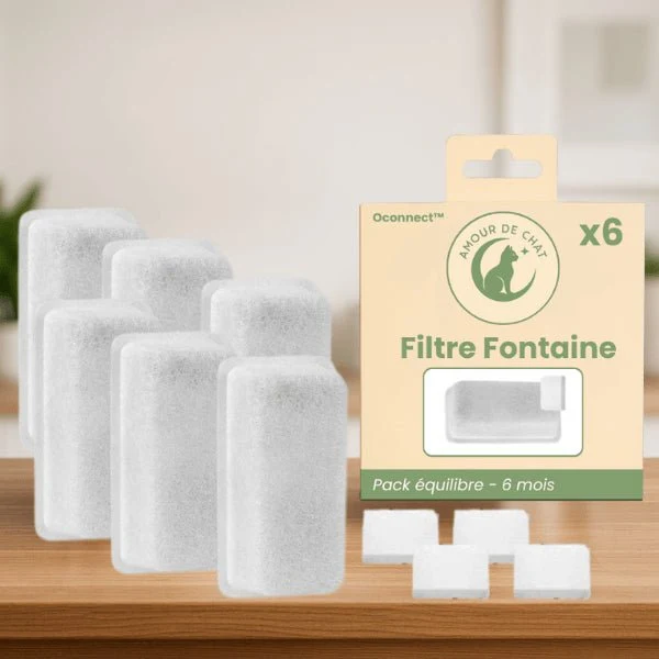 Filtre fontaine pour chat - Oconnect™ : Eau naturelle