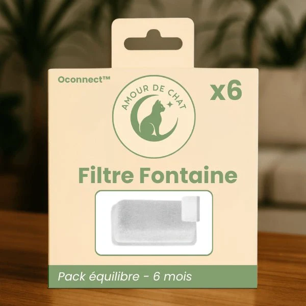Filtre fontaine pour chat - Oconnect™ : Eau naturelle