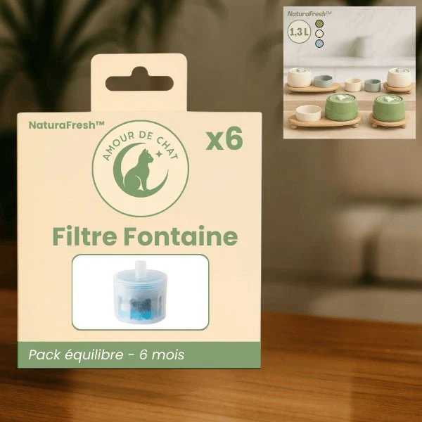 Filtre fontaine à eau pour chat - NaturaFresh™ : Meilleure hydratation