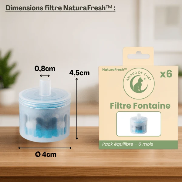 Filtre fontaine à eau pour chat - NaturaFresh™ : Meilleure hydratation