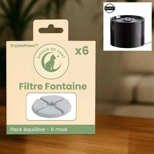 Filtre pour fontaine à eau chat - CrystalPaws™ : Eau plus pure