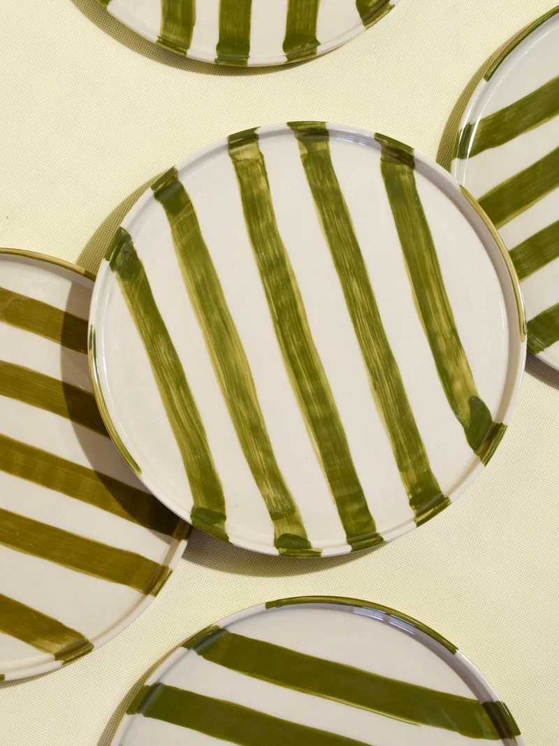 Grande assiette | Vert Linhas