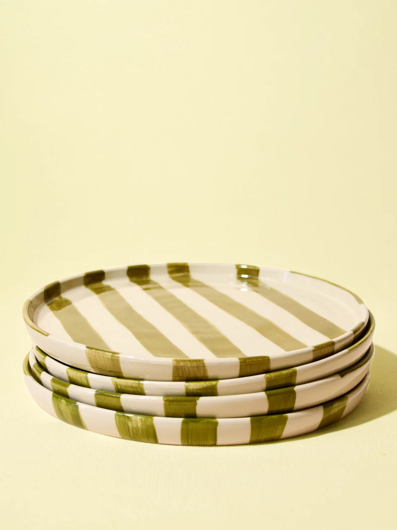 Grande assiette | Vert Linhas