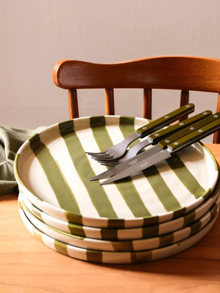Grande assiette | Vert Linhas