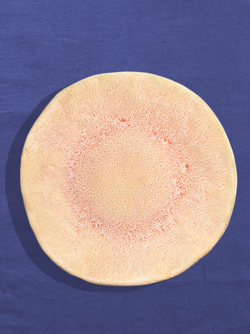Grande assiette Onda | Corail doré