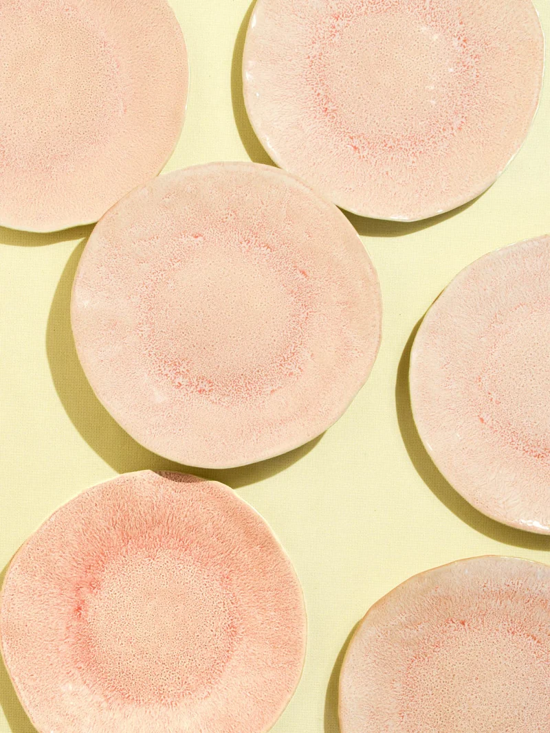 Grande assiette Onda | Corail doré