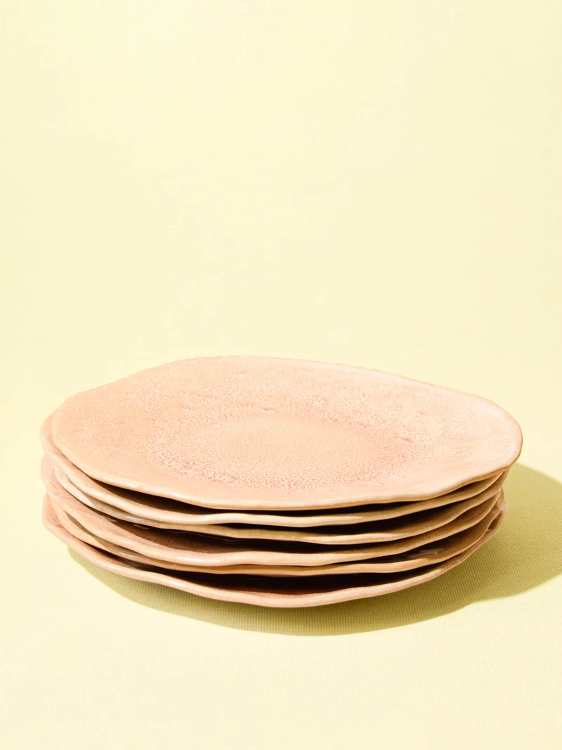 Grande assiette Onda | Corail doré