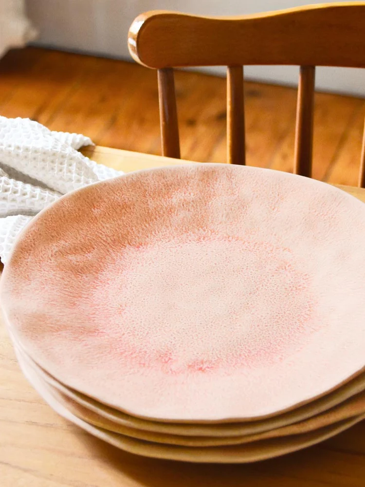 Grande assiette Onda | Corail doré