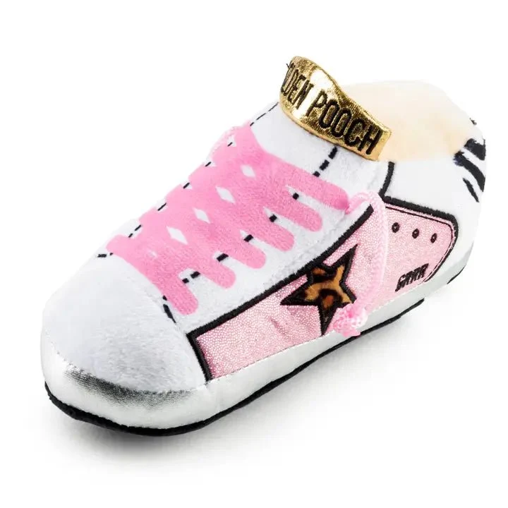 Jouet pour chien chaussure de tennis rose Golden Pooch