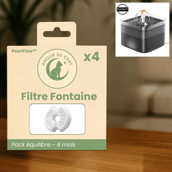 Filtre fontaine eau chat - PearlFlow™ : Microfiltrant