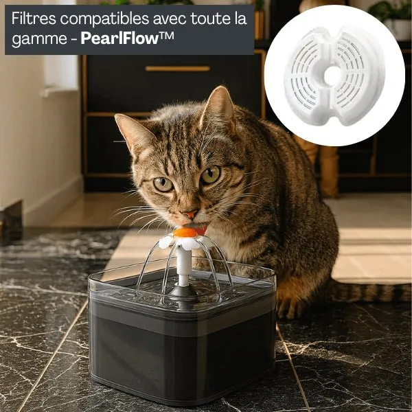 Filtre fontaine eau chat - PearlFlow™ : Microfiltrant