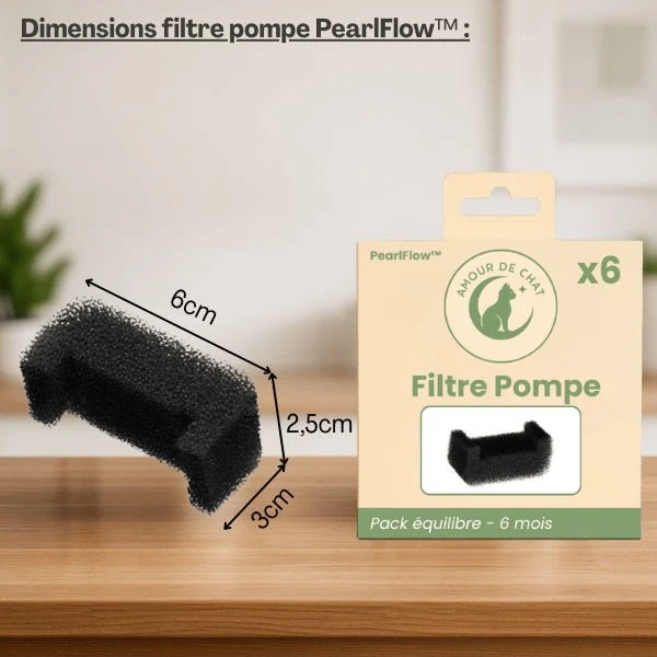 Filtre fontaine eau chat - PearlFlow™ : Microfiltrant