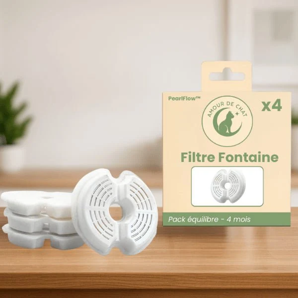 Filtre fontaine eau chat - PearlFlow™ : Microfiltrant