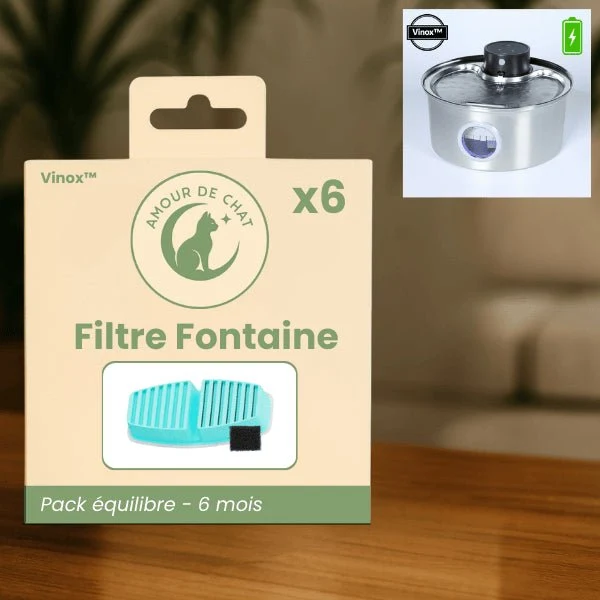 Filtre fontaine a eau pour chat - Vinox™ : Eau filtrée