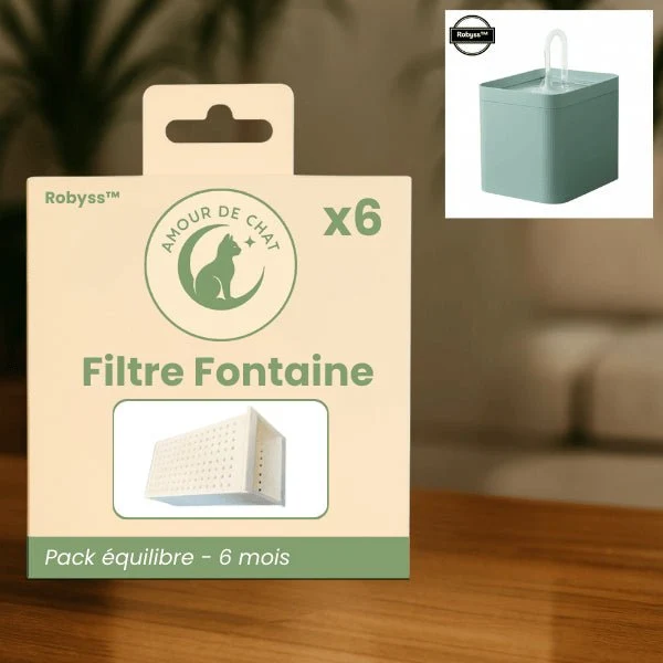Filtre pour fontaine a eau chat - Robyss™ : Eau propre