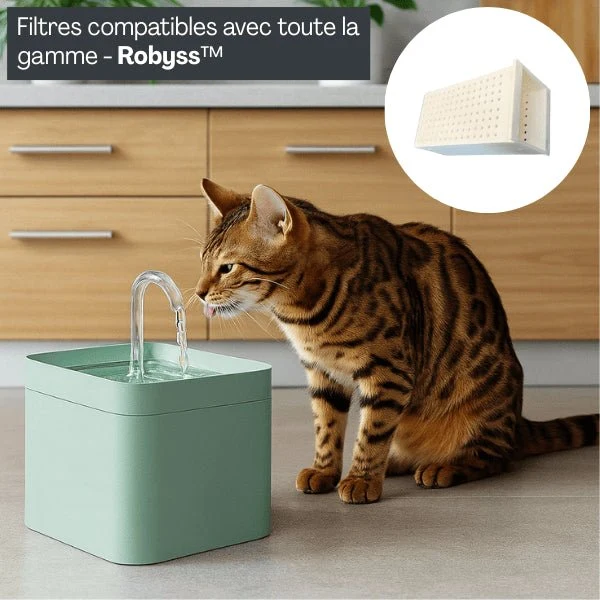 Filtre pour fontaine a eau chat - Robyss™ : Eau propre