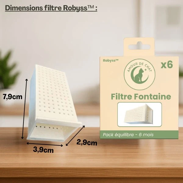 Filtre pour fontaine a eau chat - Robyss™ : Eau propre