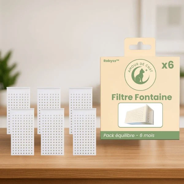 Filtre pour fontaine a eau chat - Robyss™ : Eau propre