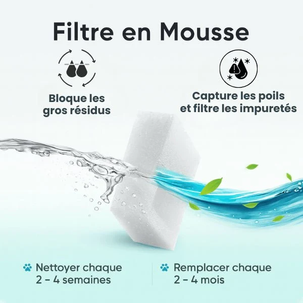 Filtre fontaine a eau chat - CatDrinker™ : Purification d'eau