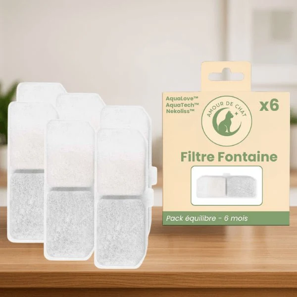 Filtre fontaine chat AquaLove™ AquaTech™ Nekoliss™ : Eau pure