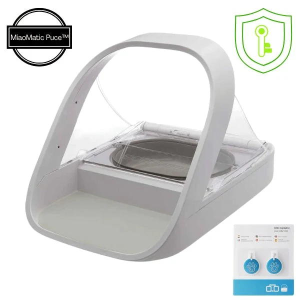 Gamelle automatique chat avec puce - MiaoMatic Puce™ : repas exclusif
