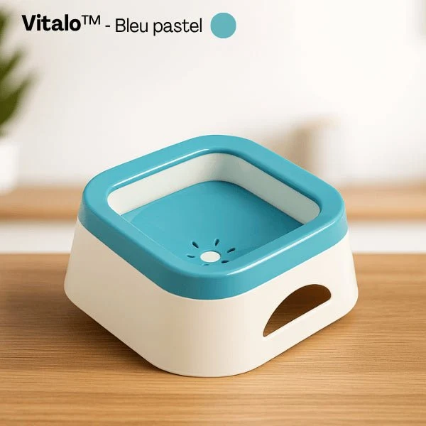 Gamelle eau chat - Vitalo™ : Anti-éclaboussures 1 L