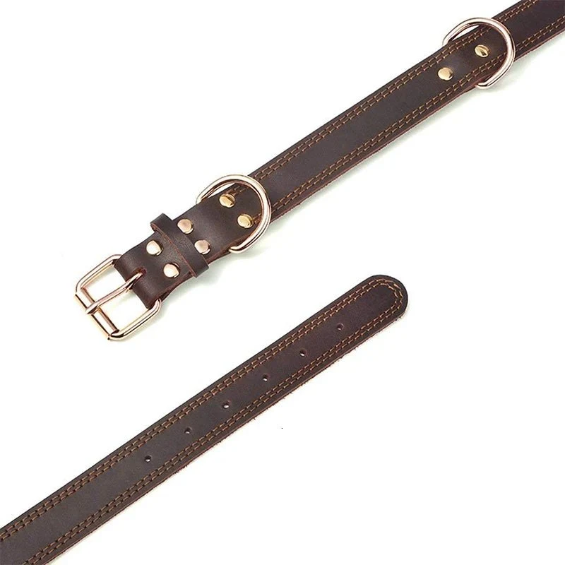 Collier chien cuir artisanal