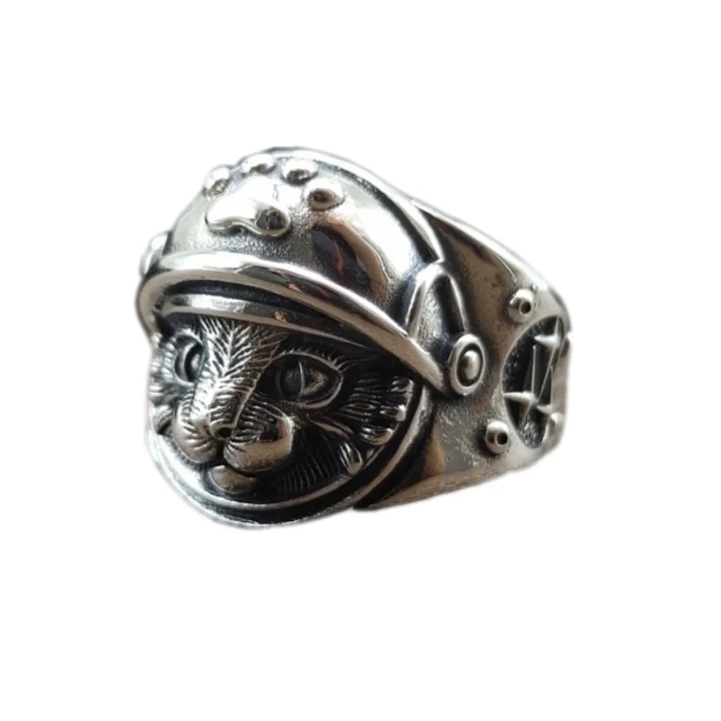 Bague chat motard