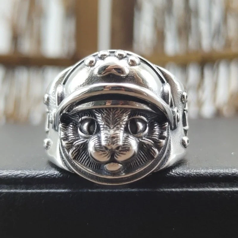 Bague chat motard