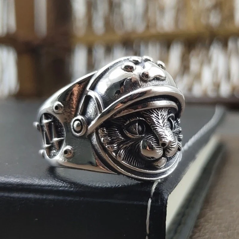 Bague chat motard