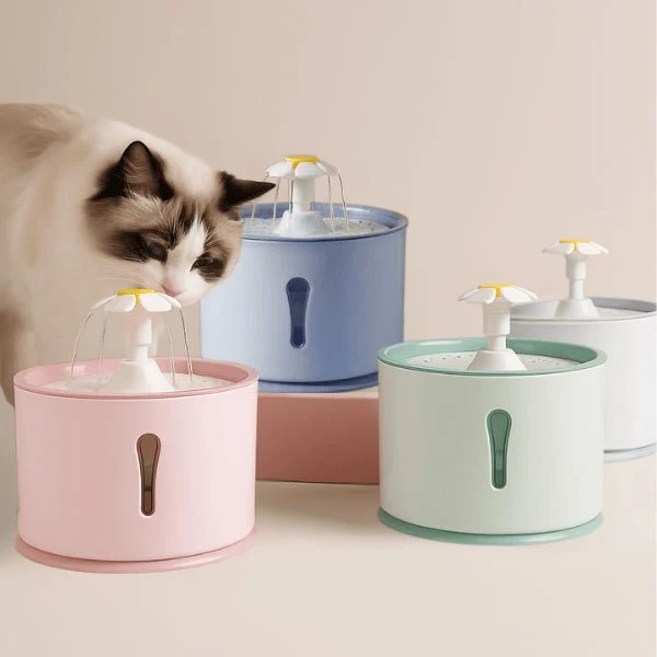 Fontaine eau chat cascade avec gamelle - Hydroflor™