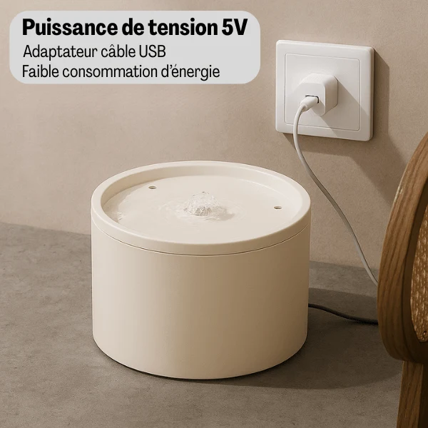 Fontaine à eau pour chat céramique silencieuse : CrystalPaws™
