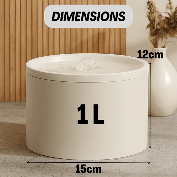 Fontaine à eau pour chat céramique silencieuse : CrystalPaws™
